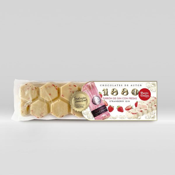 Turrón Chocolate con Gin Fresa Puerto de Indias 1880 300 g